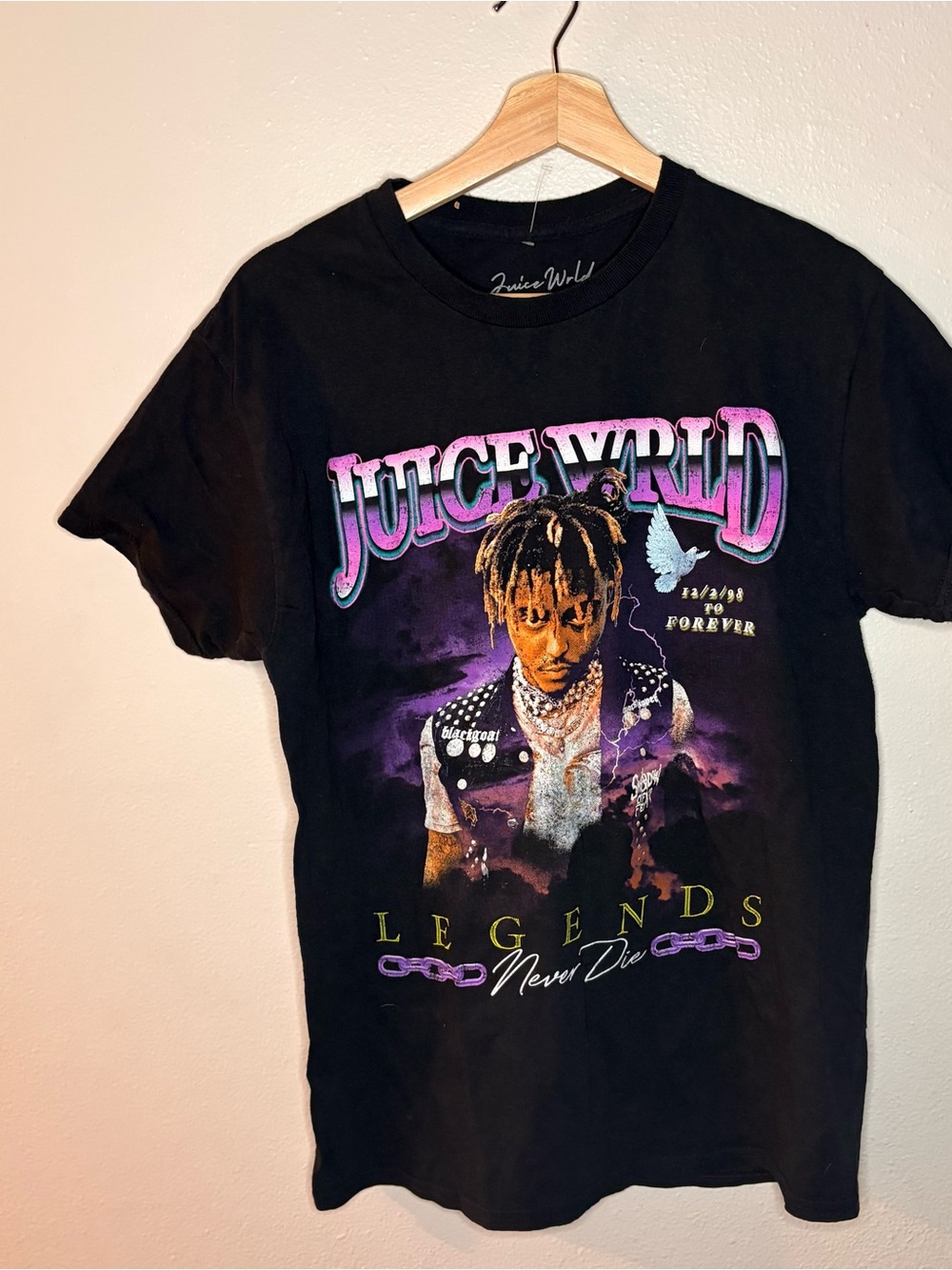 Juice WRLD Legends Never Die black cotton t-shirt size M #juicewrld #hiphop